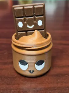 3d printed chocolate and peanut butter fidget clicker