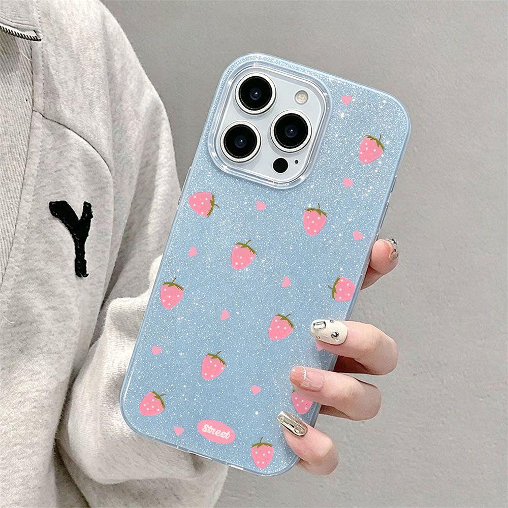 Glitter Strawberry iPhone Case iPhone 17 16 15 14 13 Promax Pro Air Plus,Shockproof & Durable Protective Case Kawaii Strawberry Glitter Phone Case beautiful phone protection case Glitter Strawberry iPhone Case iPhone 17 16 15 14 13 Promax Pro Air Plus,Shockproof & Durable Protective Case Kawaii Strawberry Glitter Phone Case beautiful phone protection case
