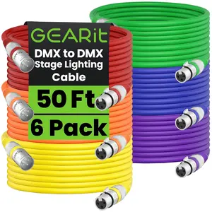 DMX Extension Cable for Stage Lighting 6-Pack