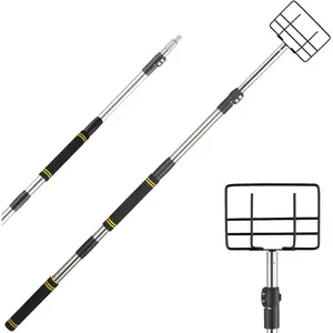 Edge Protector Handle, Board Corner Edge Protector Pole V Shaped Edge Guards Adjustable for Flatbed Cargo with Sponge Grip4.3-8.7ft