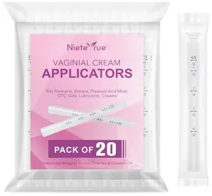 Disposable Vaginal Applicators – Updated with Dosage Markings, Individually Wrapped for Hygiene, Fits Most , Creams & Gels, Feminine Care Essentials (20 Pack)