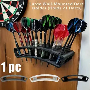 Wall-Mounted Dart Holder, Holds 21 Darts, Space-Saving Design, Perfect for Living Room, Bedroom, Office, Bar, Ideal Gift for Halloween, Christmas, Valentine's Day