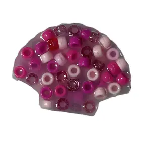 Pink Shell Designer Silicone Picky Fidget Toy 3x2 inch for ADHD Anxiety Relief Sensory Toy for Focus Relaxation