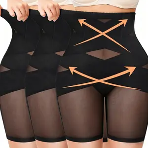 Women's High-Waisted Panty Casual Style Fit Postpartum Shapewear Shorts with Butt Lifting Tummy Control Thigh Compression Underwear Shaper