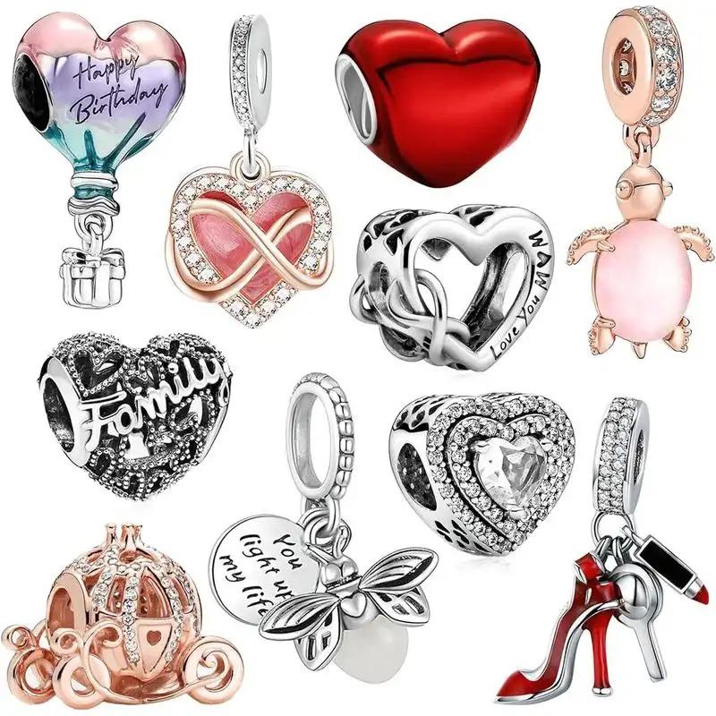 9/10 Pack Silver Charms for Jewelry Making,  Pendant Set for Bracelet Necklace DIY