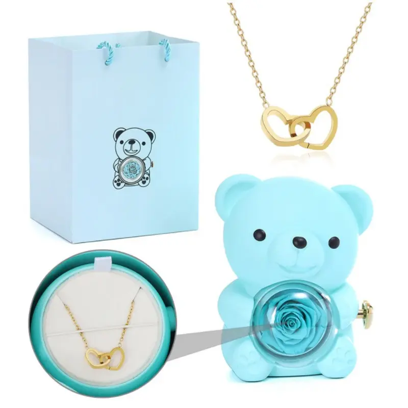Little Bear Eternal Flower Box   Blue