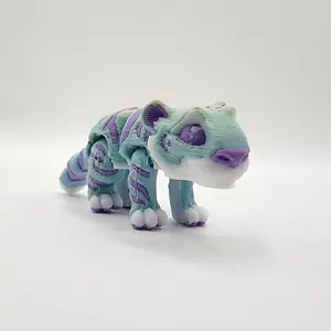 Rainbow Purple Stripe Tiger Add on! (Small) | 3D Printed Articulating Figurine Great Gift and Desk Figure