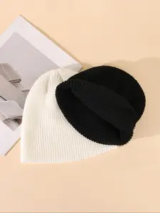 Winter Beanie Hats, Trawler Short Beanie Watch Hat, Warm Knit Fisherman Skull Cap for Men & Women, Casual Fitted Design