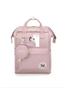 Cute Cat Print Student Backpack with Thickened Laptop Compartment, Durable Unisex Bookbag for Work Travel, All Seasons Casual Style