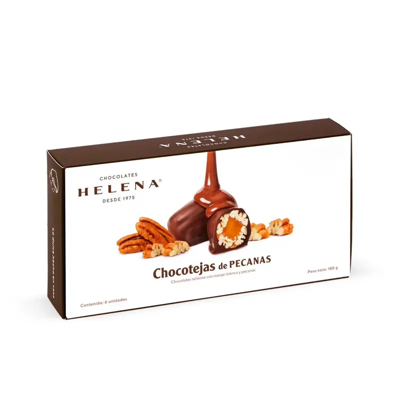 Helena Pecan Chocoteja Bonbon 6 pcs. Chocolate Coated Pecans with Creamy Center 180g