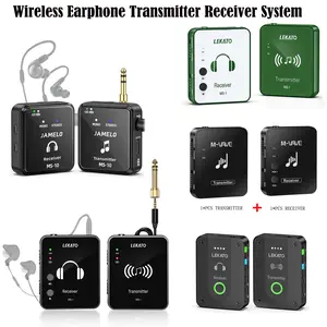 【CRAZY DEAL】LEKATO MS-1 Guitar Wireless in Ear Monitor System Set,2.4G Stereo IEM Wireless System,with Transmitter Beltpack Receiver Kit,Automatic Pairing,for Studio Band Rehearsal Live Performance,Music Player Singer Song Writer Friend Christmass Gift