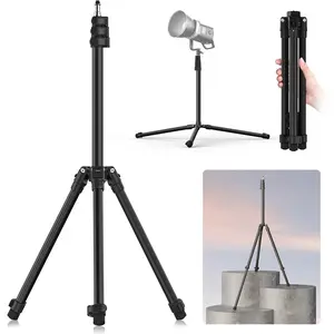 TT43 Extendable Photography Light Stand, Adjustable 6.23ft  Tripod, Reversible Portable Studio Lighting Tripod for Continute Output Lighting/Strobe Light/Webcams/Cameras/Softbox