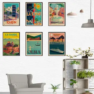 Vintage Travel Poster, Retro Travel Poster, Wall Art Poster, Wall Art Decor for Home Living Room Bedroom, Ornaments