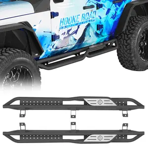 Hooke Road Two-Stair Nerf Side Steps for 2018-2026 Jeep Wrangler JL 4-Door