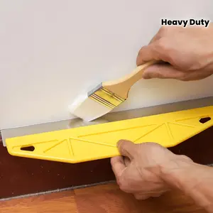 Professional 12-Inch Metal Plastic Paint Shield, Ergonomic Handle, Heavy-Duty Wall Painting Tool, Precision Trimming, Wallpaper Cutting, Durable