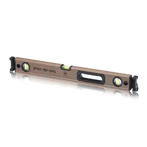 Spec Ops Tools 2027474 24 in. Aluminum Box Beam Level with Bungee 3 vial