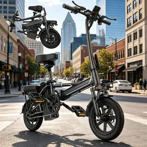 A 2026 New 14" Mini E-Bike 500W Peak 750W Motor, Lightweight Pure Aluminum Frame, 22MPH Max Speed, Up to 40 Miles Range, Great for Commute, Shopping and Relaxing Rides