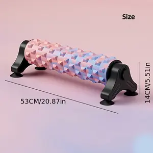 Yoga Column Foam Roller Fitness Roller with Stand, Fixed Muscle Fascia Relaxer, Post-Exercise Leg and Back Massager, Relieves Delayed Soreness, Yoga Pilates Equipment, Home Office Fitness Massager