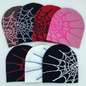 &2025 TikTok Viral Y2K Mesh Spider Web Beanie - Breathable Night Rave Hat for Autumn And Winter Festivals (Goth Cyberpunk Unisex Accessory Men/Women) Baseball Cap Wave Adjustable Snapback