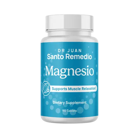 Santo Remedio Magnesium, Supports Muscle Relaxation, Dietary Supplement, Magnesium Citrate 300 mg, No Artificial Flavors, No Artificial Colors, 90 Tablets (90 Servings)