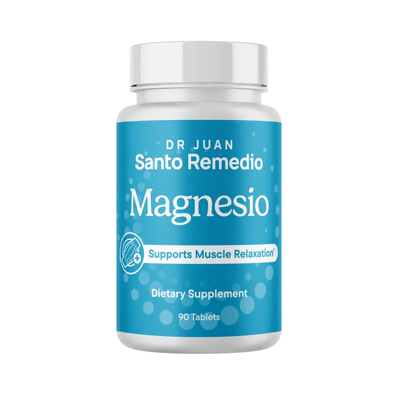 Santo Remedio Magnesium, Supports Muscle Relaxation, Dietary Supplement, Magnesium Citrate 300 mg, No Artificial Flavors, No Artificial Colors, 90 Tablets (90 Servings)
