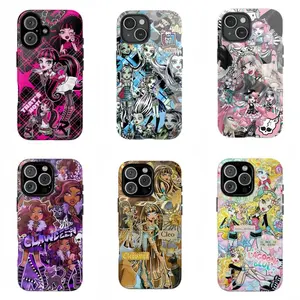 Monster High Collage Pattern Phone Case | Cartoon Durable Phone Case, compatible with iPhone 17/16/15/14/13/12/11 Pro Max/Plus and Samsung Galaxy S23FE/22/23/24/25.