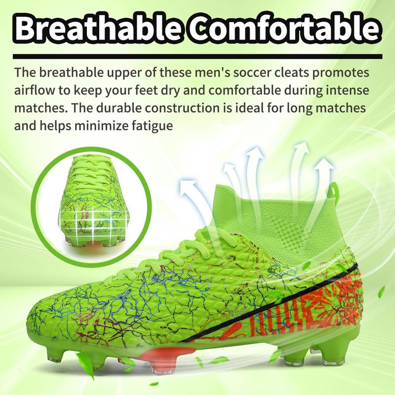 Mens Soccer Cleats Womens Indoor Soccer Shoes Wide Baseball Turf Shoes Adult Youth Rugby Shoes Big Boys Small Spikes AG Football Boots
