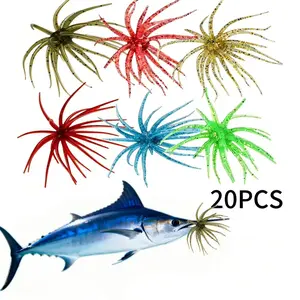 20PCS Creature Bait Dice Baits for Bass Fishing, marine fishFuzzy Dice Fishing Lures with Rubber Legs, Soft Plastic Lure for