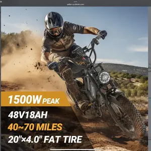 ￼ 【VOLTVOGUE 】Electric ebike | Peak Power 1500W | Full Suspension | Top Speed 31 MPH | Range 40-70 Miles | 48V 18Ah Removable Battery | 2-Seater Design | LED Headlights | 20-Inch All-Terrain Fat Tires | UL 2849 Certified ebike