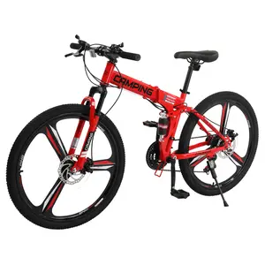 CampingSurvivals 26" 150kg 21-speed Shimano high-carbon steel tri-blade foldable mountain bike