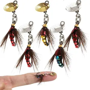 Handmade Fly Fishing Lures Set, Fishing Tackle, Artificial Fishing Lure, High Simulation Trout Salmon Bait, Ultra-Light Floating, Multicolor Reflective, Essential for Anglers