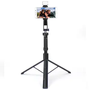 Phone Tripod & Selfie Stick with Light, Extendable Stand with Wireless Remote & Phone Holder, Portable for iPhone 16/15/14 Pro Max, Samsung S23/S22 Ultra, Android & Camera Smartphone Digital