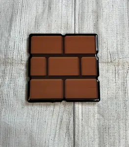 Glossy Wooden Brick Block Epoxy Resin Coasters, Coffee Table & Dining Table Protection Kitchen Tableware