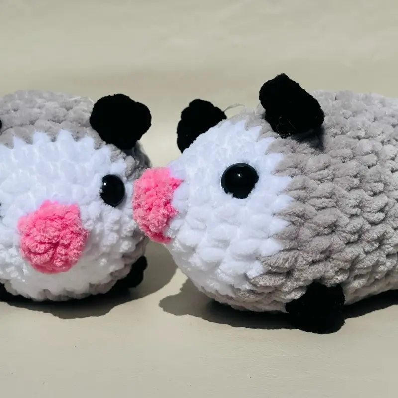 Unicorn Wranglers - Handmade- Crochet - Amigurumi- Plushie - Baby Possum - Sold Individually