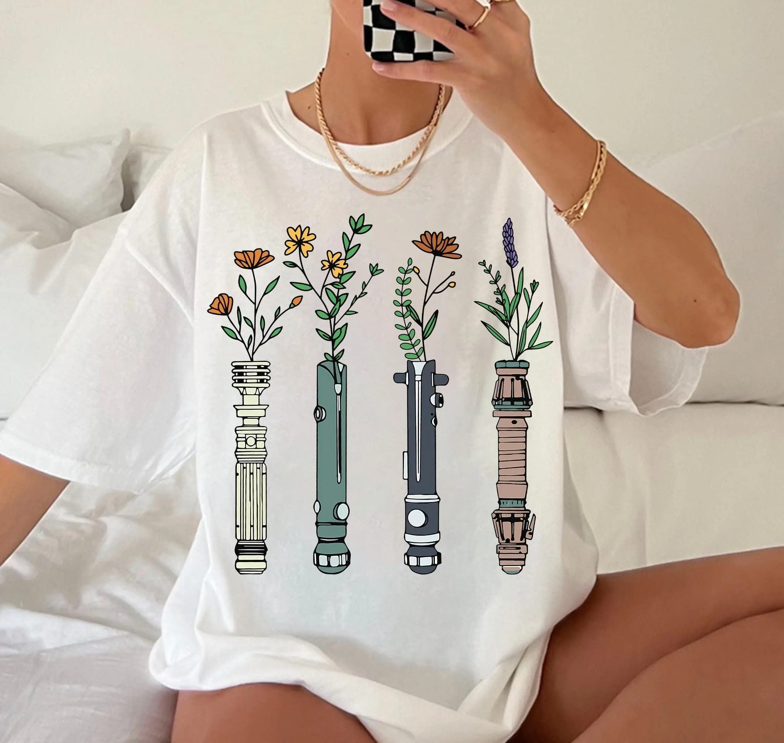 Floral Lightsaber Shirt, Galaxy's Edge Trip Shirt