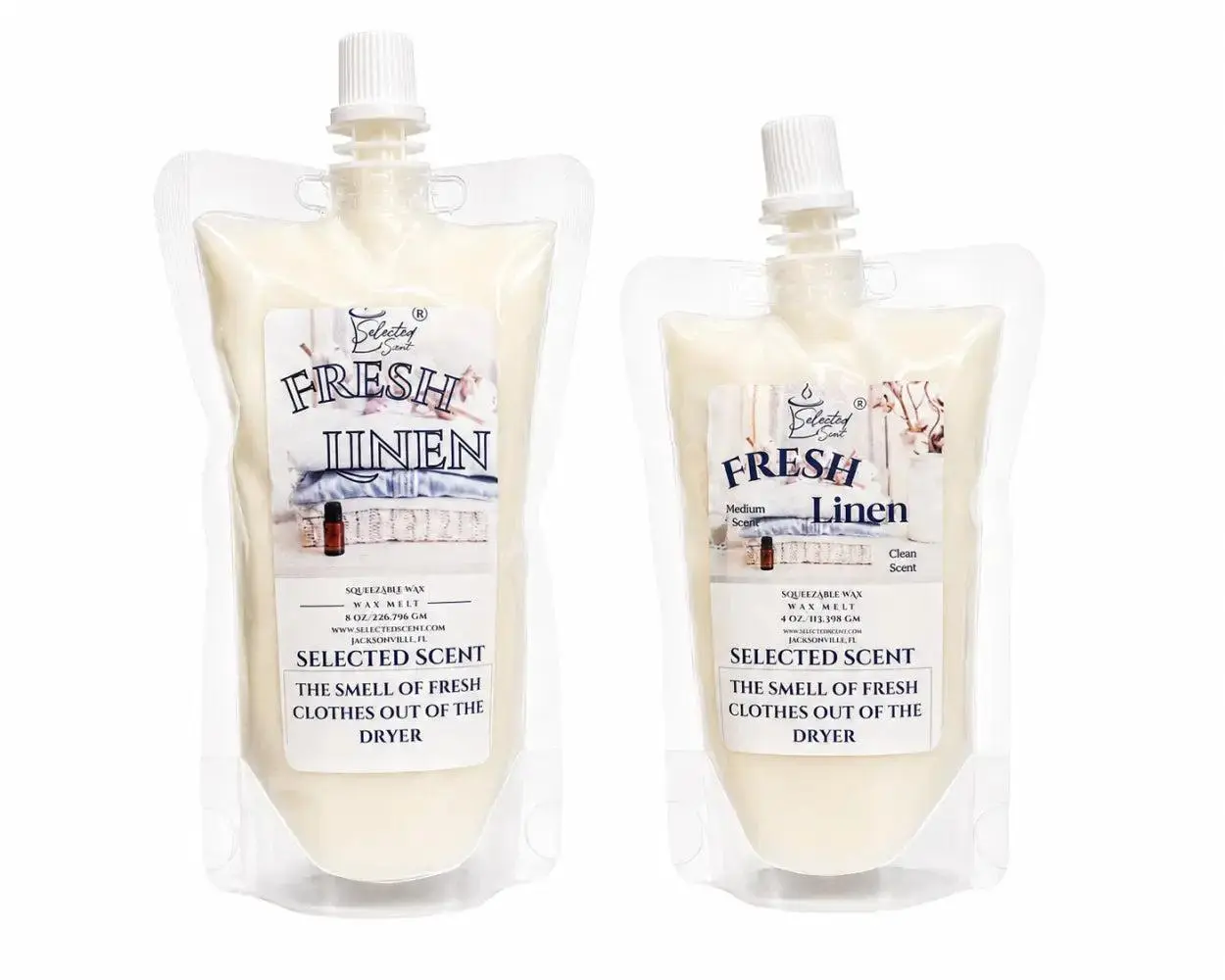 Fresh Linen Squeezable Wax Melt Clean Laundry Scent Wax Melts