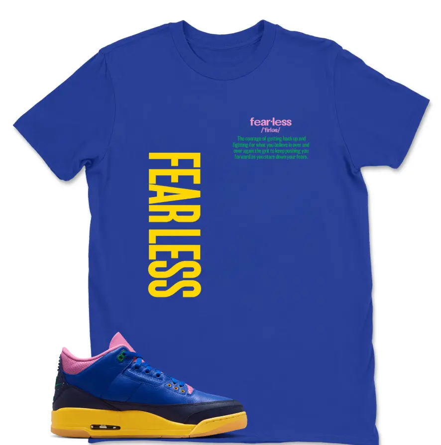 Fearless Shirt To Match 3 Brazil, Sneaker Matching Streetwear T-Shirt, Jordan Match Tee, Cotton Unisex Graphic T-Shirt