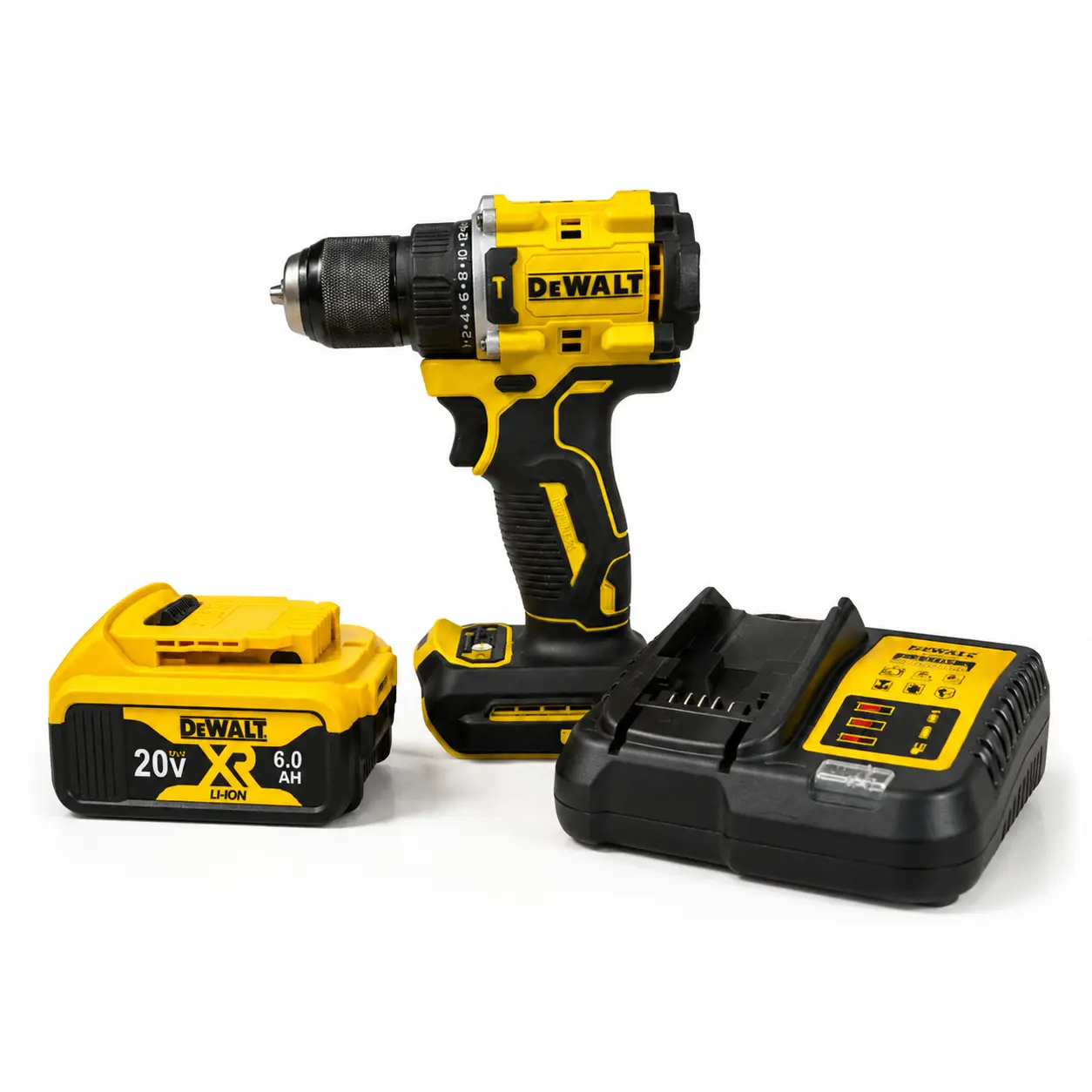 DEWALT DCD805 20V XR Brushless Hammer Drill Complete Kit, Compact 2-Speed Cordless Drill Driver for Wood, Metal & Masonry Drilling mechanical use rotary case storage durable