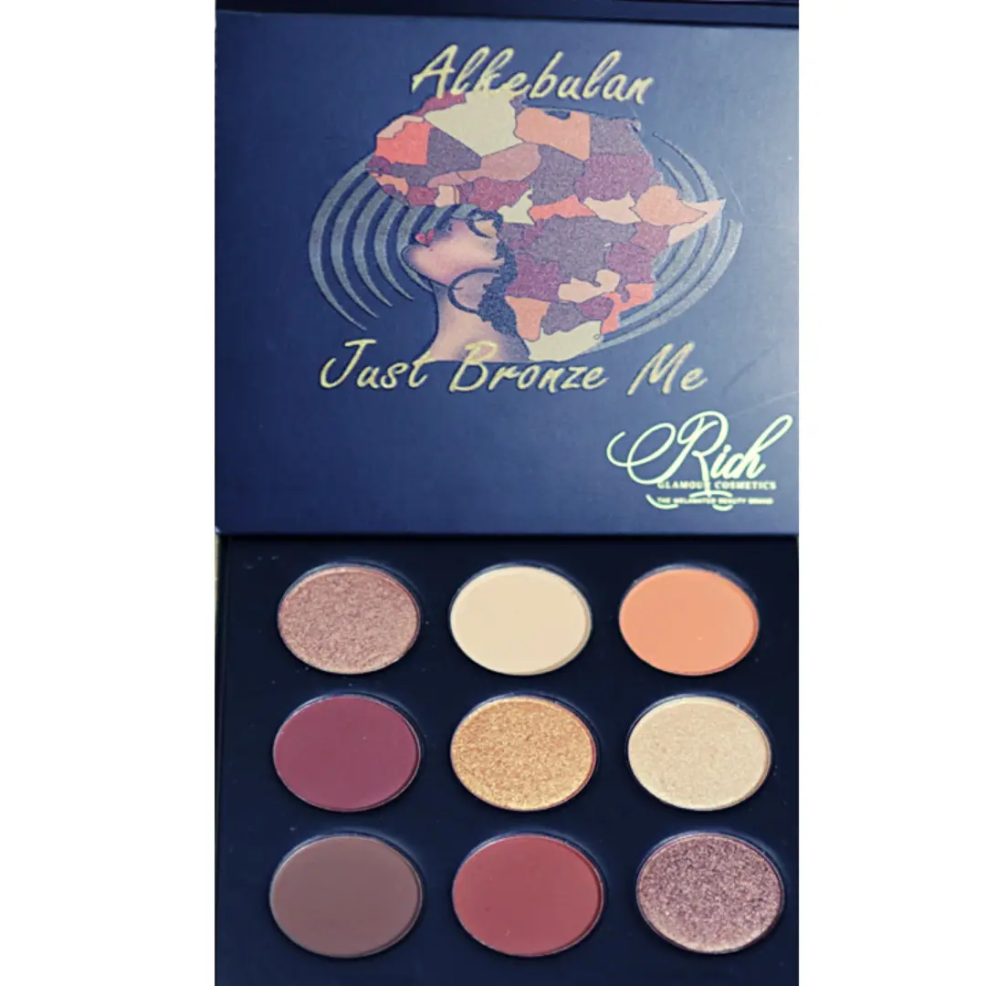 Rich Glamour Cosmetics Just Bronze Me Palette - Matte, Creamy, Mettalic, Satin, Glitter