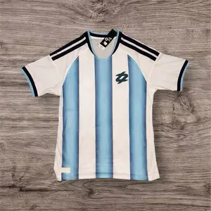 2026 Argentina Jersey Player Versión 10 Blue and White Striped Soccer Shirt for Fans