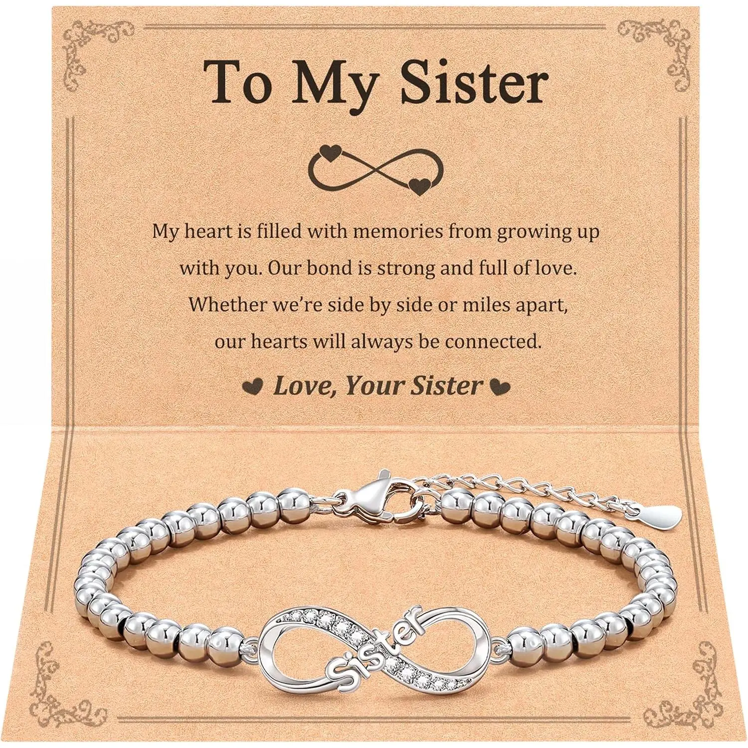 Infinity Love Heart Bracelets  Gifts for Grandma/Nana/Granny//Daughter/Bestie/Sister/Auntie, Christmas Birthday  Ideas