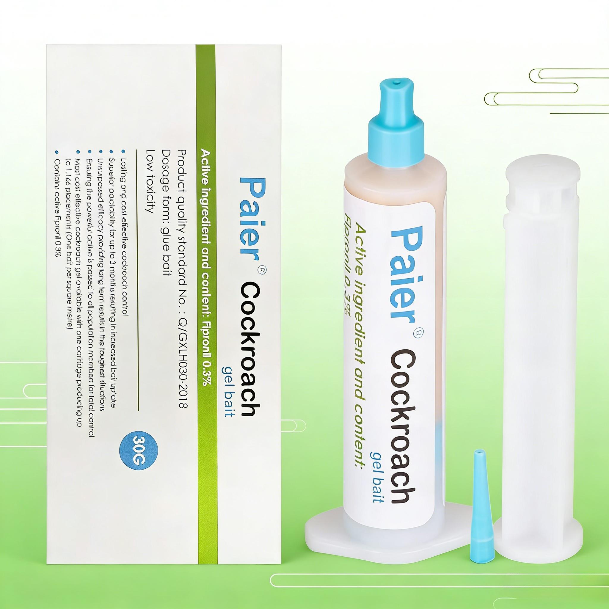 30g Roach Killer Gel Bait | Indoor & Outdoor Pest Control for German & American Roaches | Applicator with Precision Tip | 1/4 Pack Options