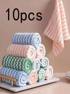 10pcs Reusable Kitchen Dishcloths – Perfect for Cleaning & Drying