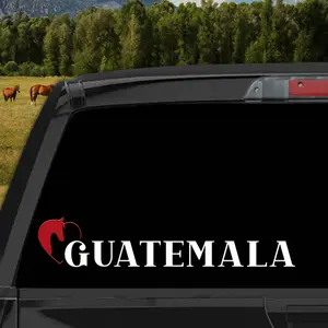 Western Decal Guatemala Stickers para Carros Calcomanias para Autos Guatemala Decal for Cars and Trucks Latin Heritage