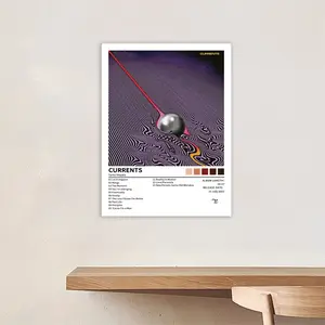 Tame Lmpala - Currents - Music Album Cover Canvas Poster, Classic Hip Hop - Rap & R&B Cover Art Wall Decoration, Perfect for Music Lovers' Bedrooms, Frameless