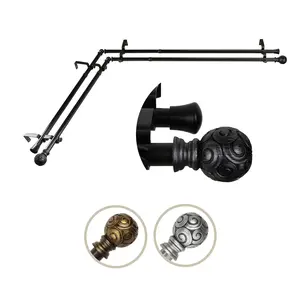 Bonbon Double Corner Curtain Rod