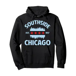 Women's Chicago Southside city pride and heritage Graphic Hoodie - Long Sleeve Pullover Regular Fit | Soft & Breathable Fabric, Durable Print, Everyday Comfort, Machine Washable, casual urban streetwear with graphic design urban lifestyle, casual wear for
