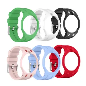 Essentials Sport Strap Vertical Crown – Bio-Ceramic & Rubber Band for AP x Swatch Royal Pop Pocket Watch (12 O'Clock Crown)