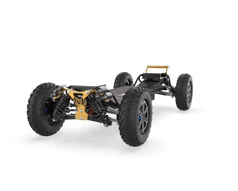 Ecomob M24 PRO 4WD 40T 12S5P Real Suspension Off-road Electric Skateboard with 3800W Motor & 9 Layer Maple Deck for Rugged Terrains