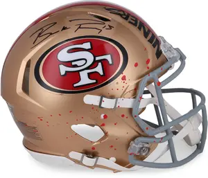 Brock Purdy San Francisco 49ers Autographed Riddell Speed Authentic Helmet - Art by King Saladeen - Limited Edition #1/1 - WN55915798 - Fanatics Authentic Certified